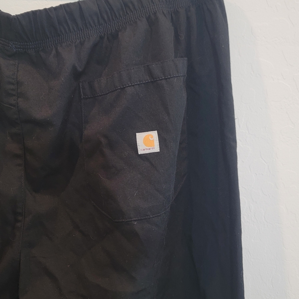 Carhartt Force Scrub Pants Black Lightweight Cotton Size Large - Picture 3 of 6